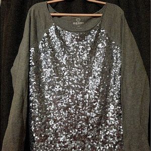 Bling Sequin Long Sleeve Top